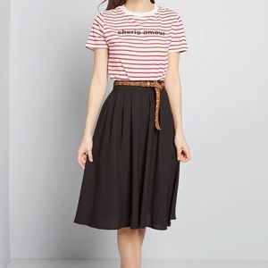 Breathtaking Tiger Lilies Midi Skirt